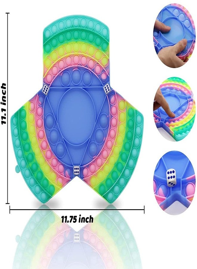 Kiditos Push Bubble Pop It Fidget Toy, (3 Players Chess Board Game with 2 Dices), Multi - Image 4